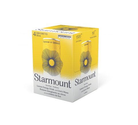 Sparkling Lemon Energy Drink with Lion’s Mane