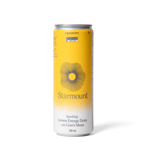 Sparkling Lemon Energy Drink with Lion’s Mane