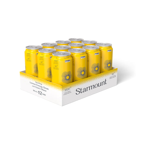 Sparkling Lemon Energy Drink with Lion’s Mane